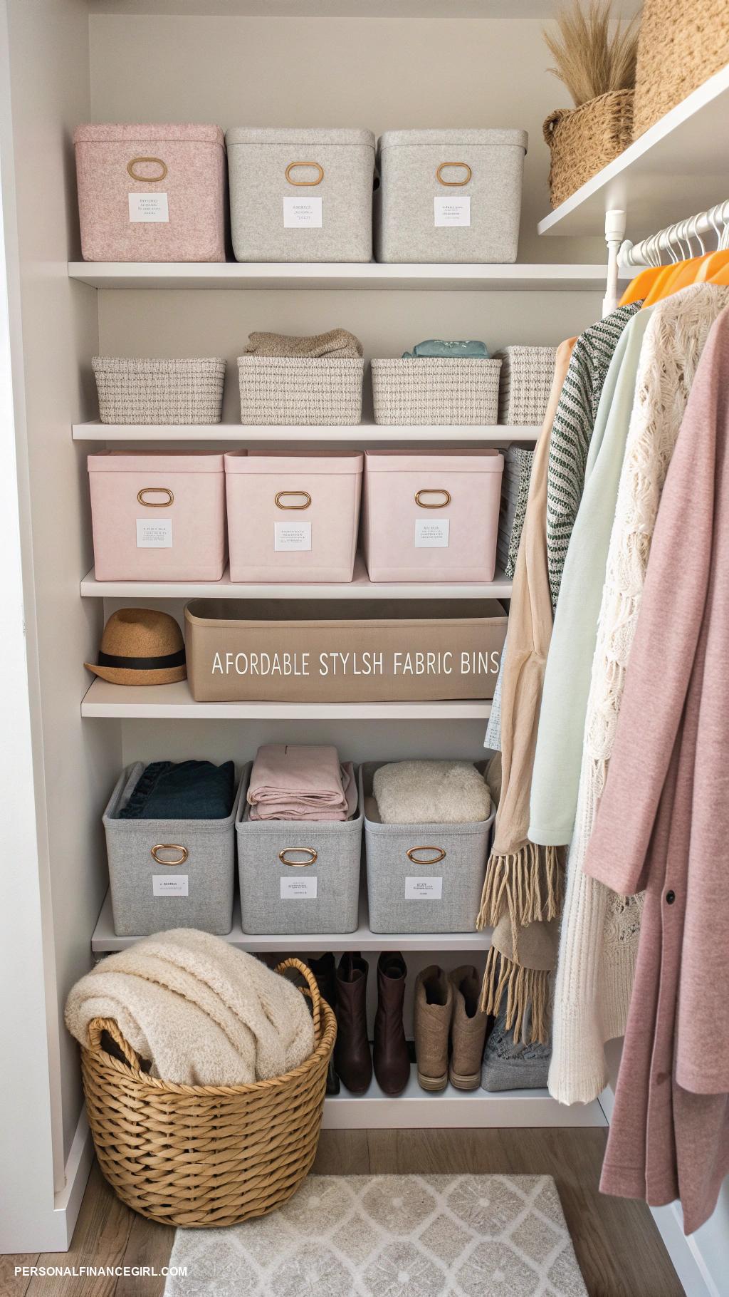 cheap updates for home Reorganize closets with affordable bins
