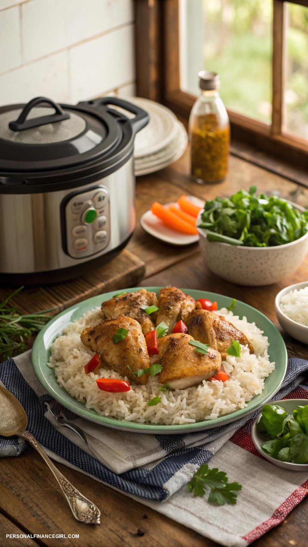 cheap instant pot recipes Chicken and Rice One Pot Meal