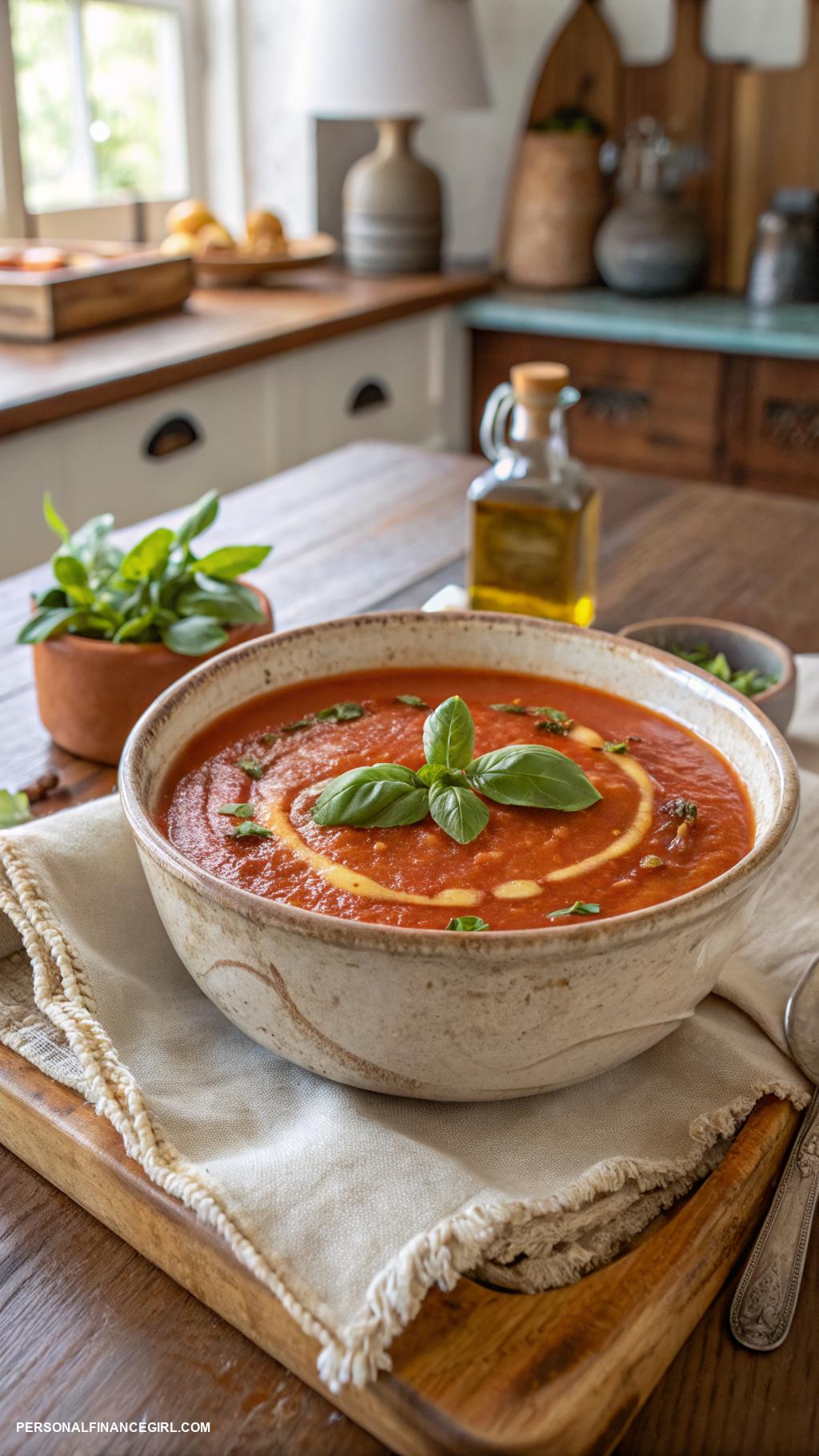 cheap instant pot recipes Creamy Tomato Basil Soup
