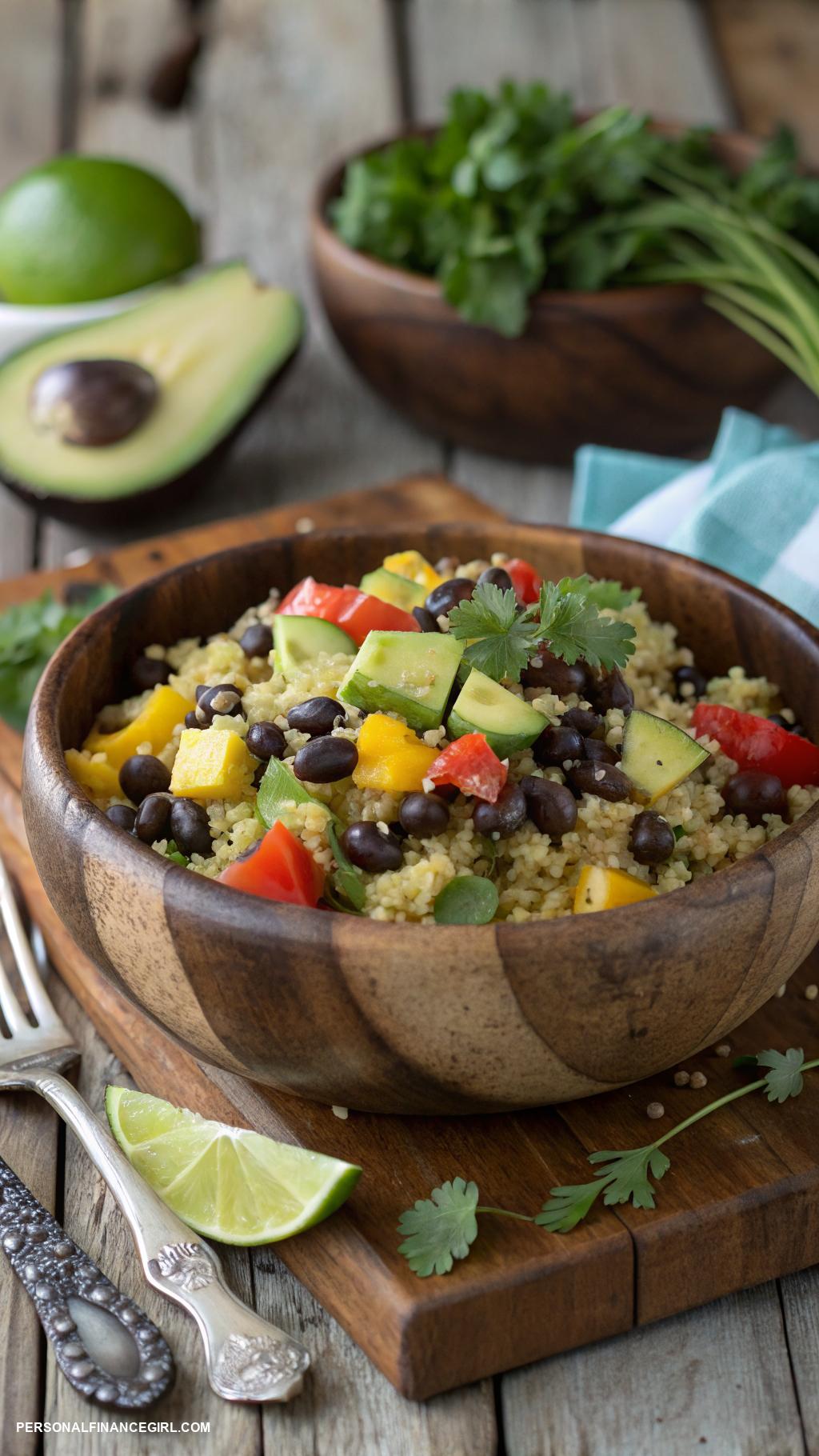 cheap instant pot recipes Quinoa and Black Beans Salad