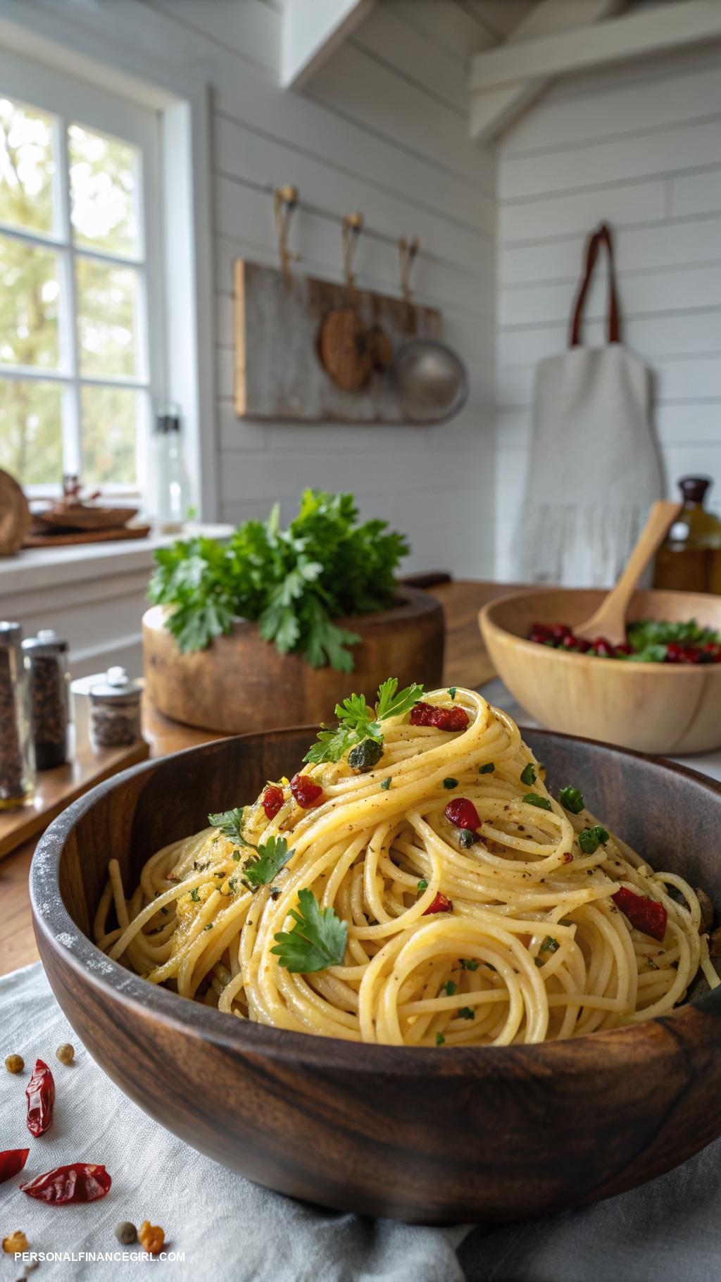cheap instant pot recipes Spaghetti Aglio e Olio Quick Dish