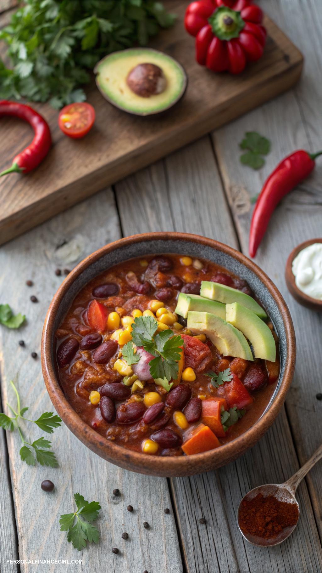 cheap instant pot recipes Vegetarian Chili with Beans