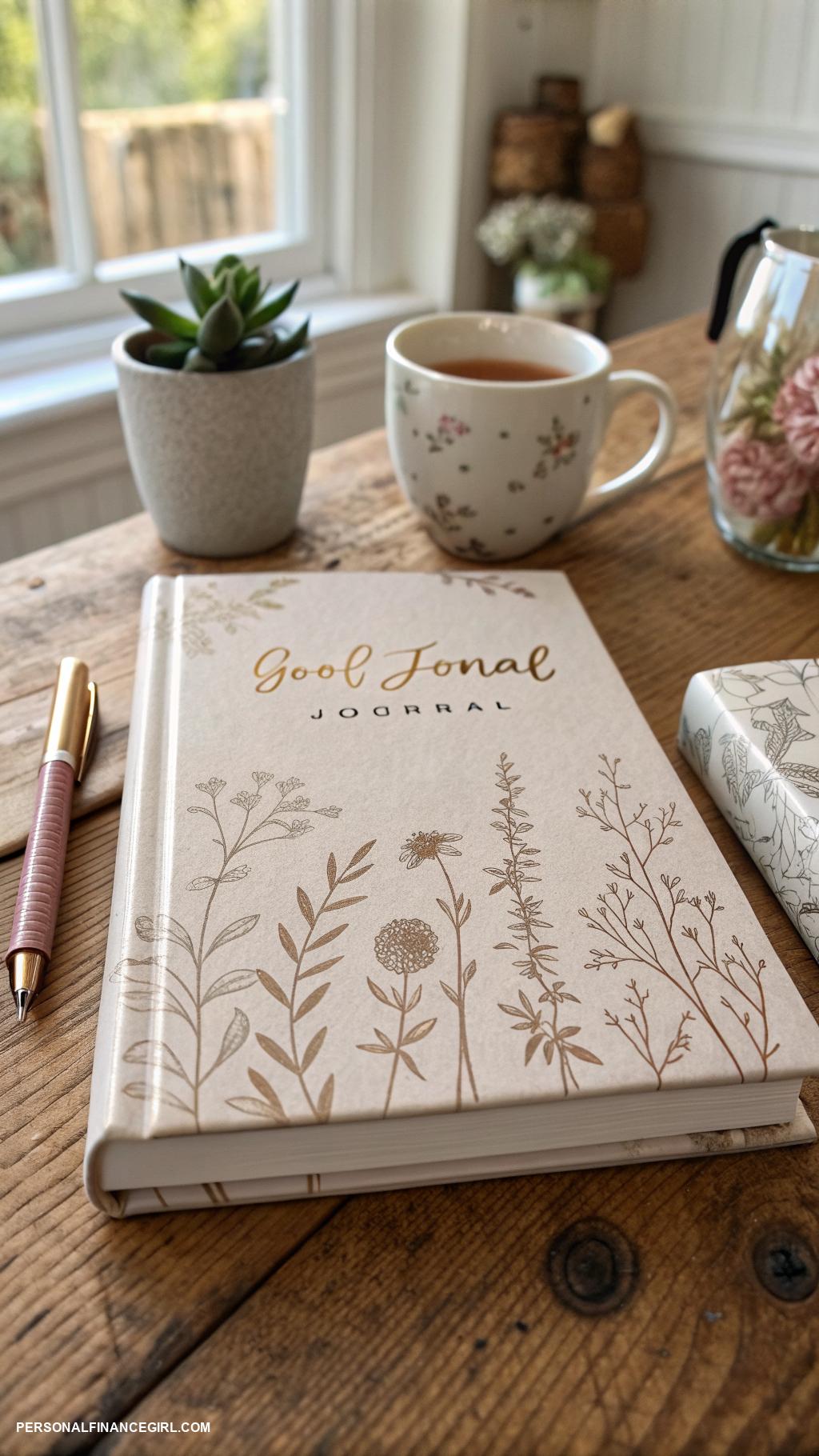 cheap journal ideas Goal setting journal for personal growth