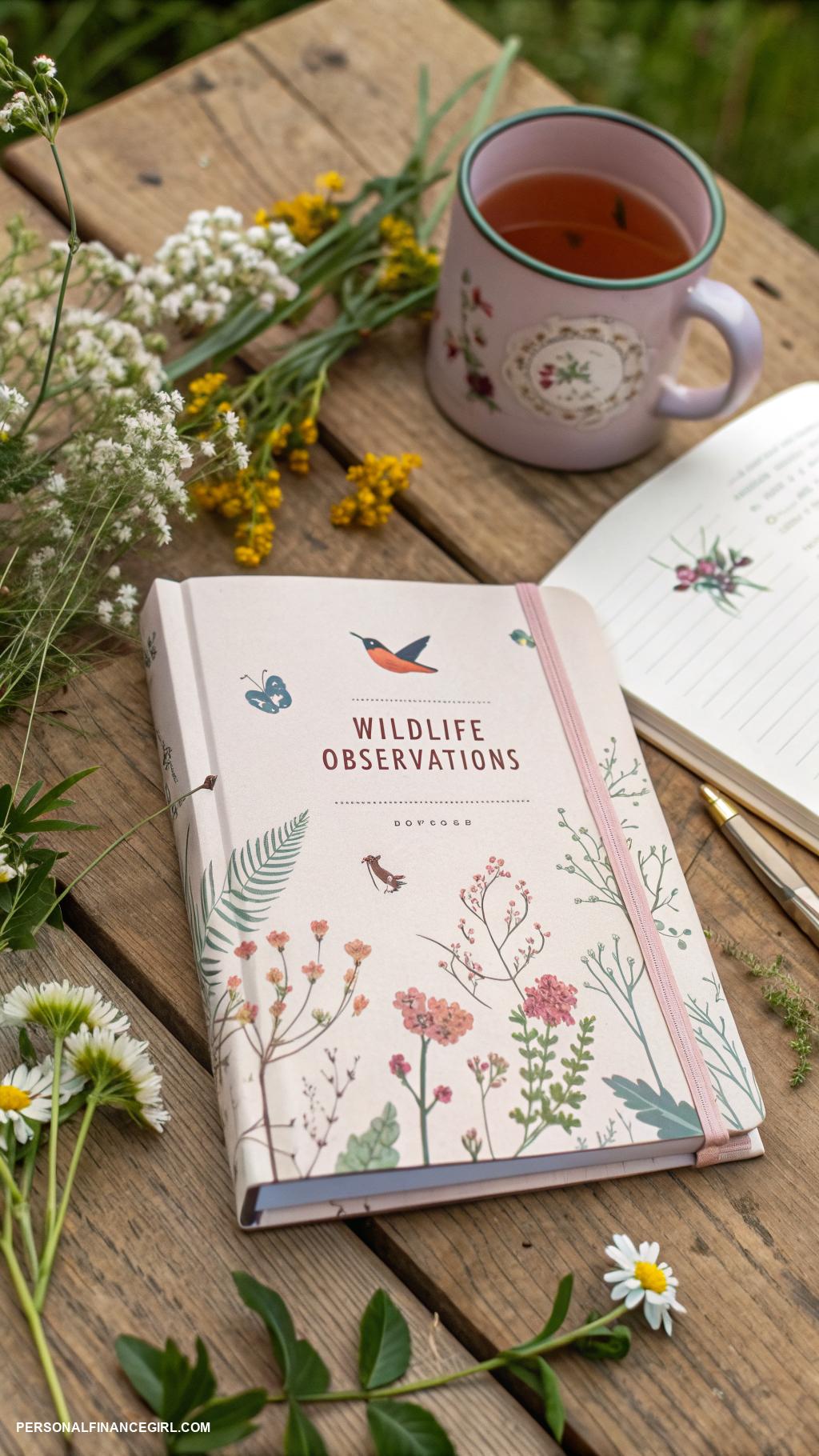 cheap journal ideas Nature observation journal for local wildlife