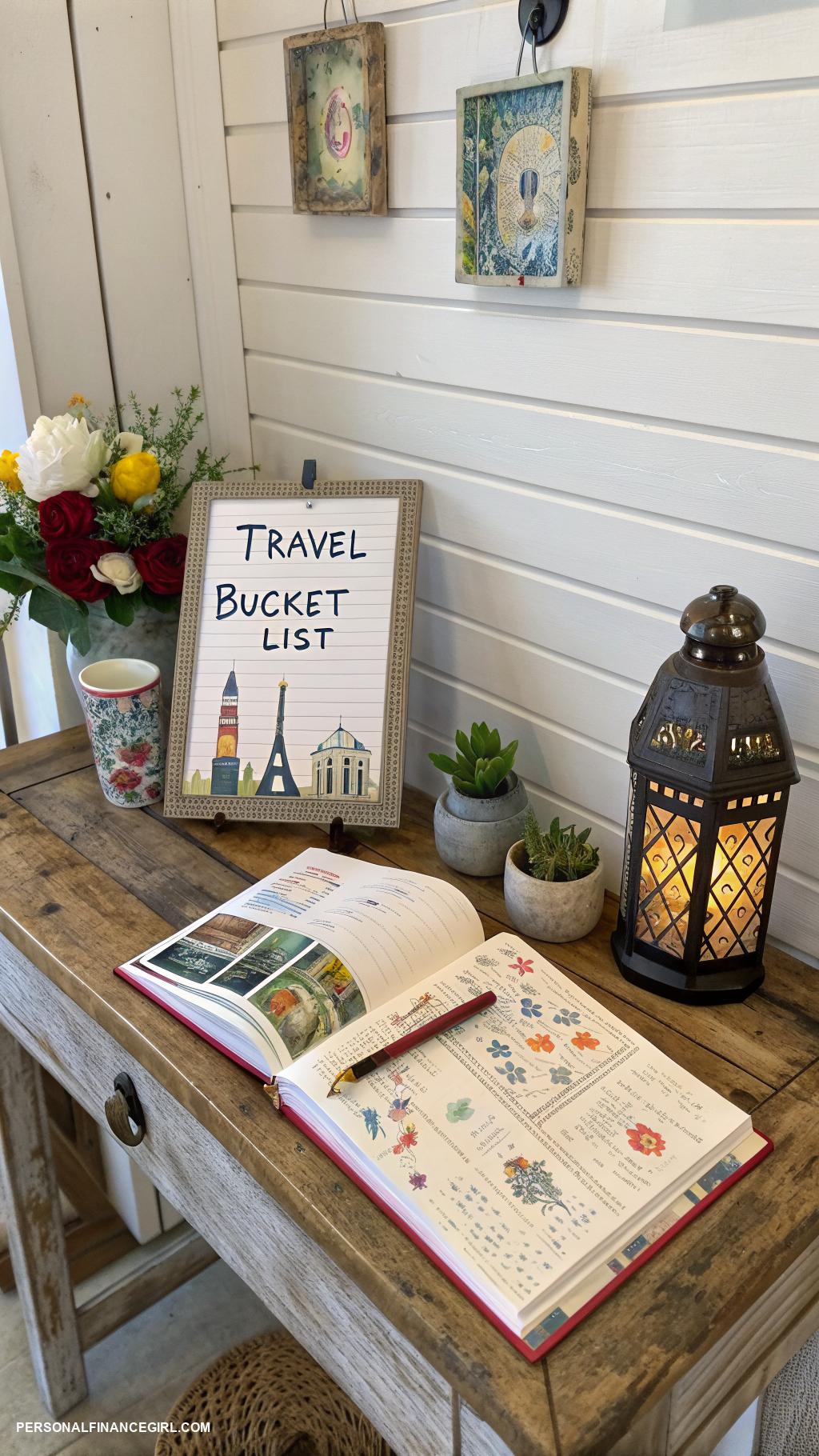 cheap journal ideas Travel bucket list with destinations