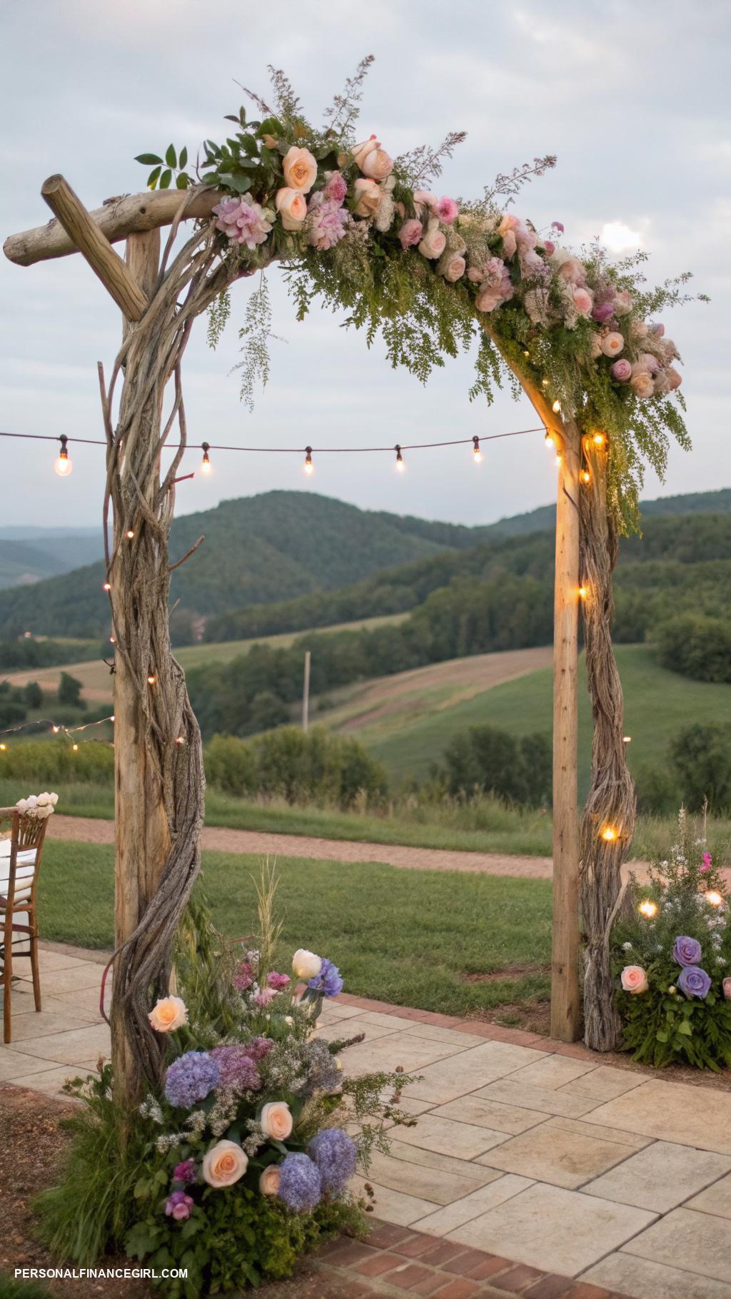 cheap outdoor wedding ideas Create a DIY floral arch