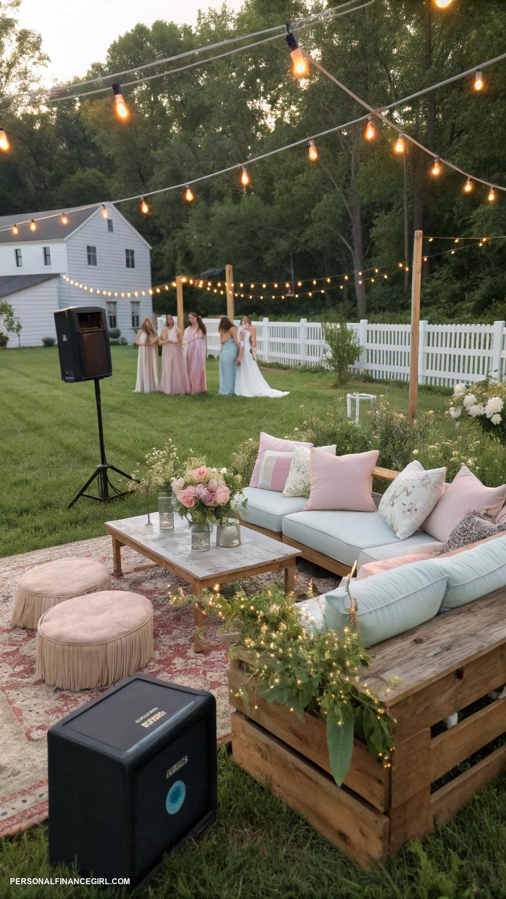 cheap outdoor wedding ideas Play music from a Bluetooth speaker