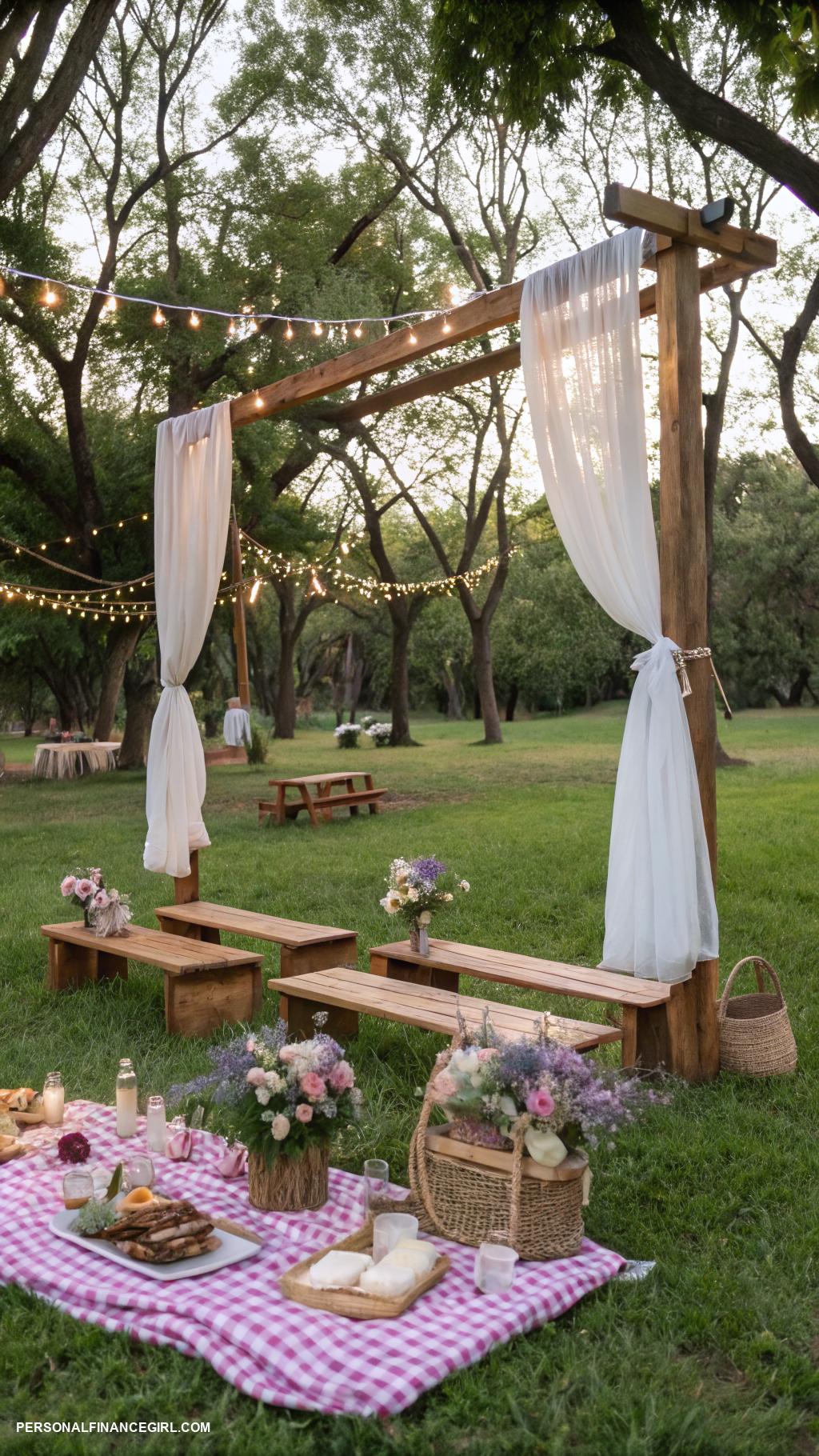 cheap outdoor wedding ideas Use a public park as your venue