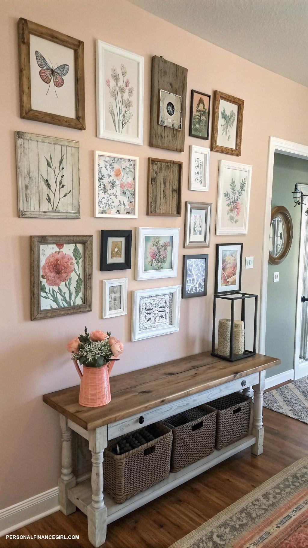 cheap wall covering ideas Create a gallery wall with framed art