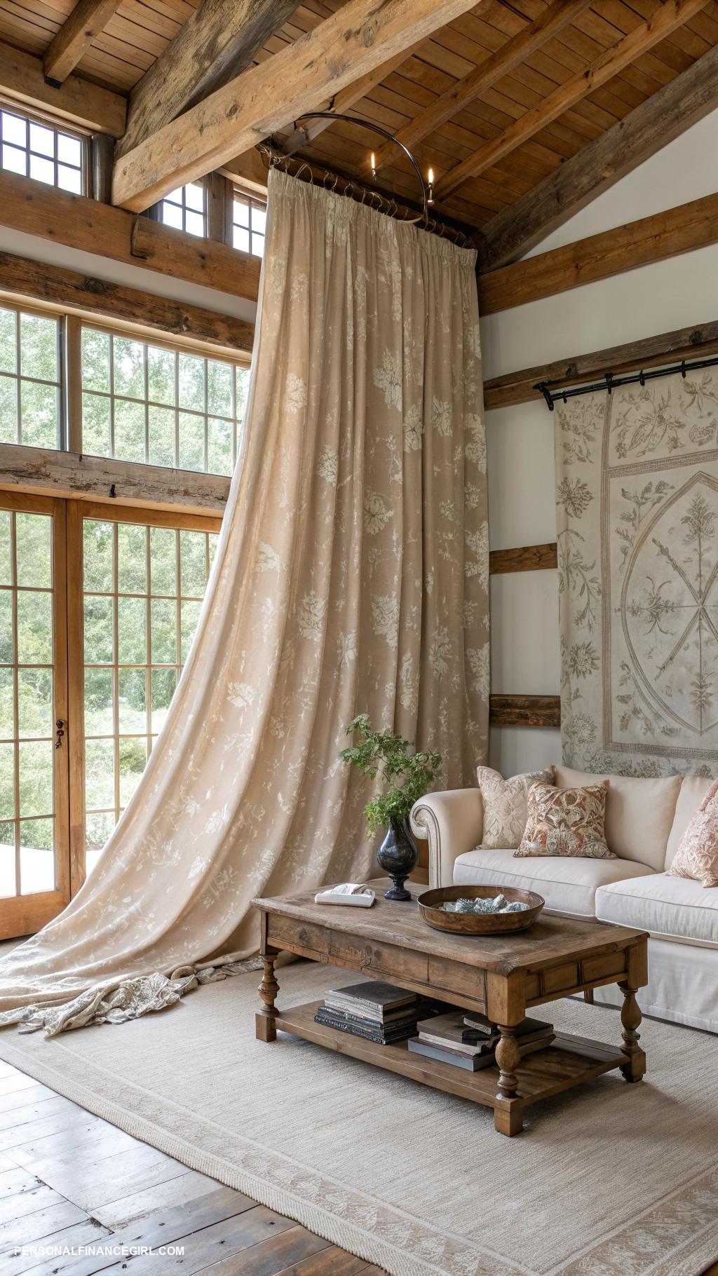 cheap wall covering ideas Hang fabric for a soft texture