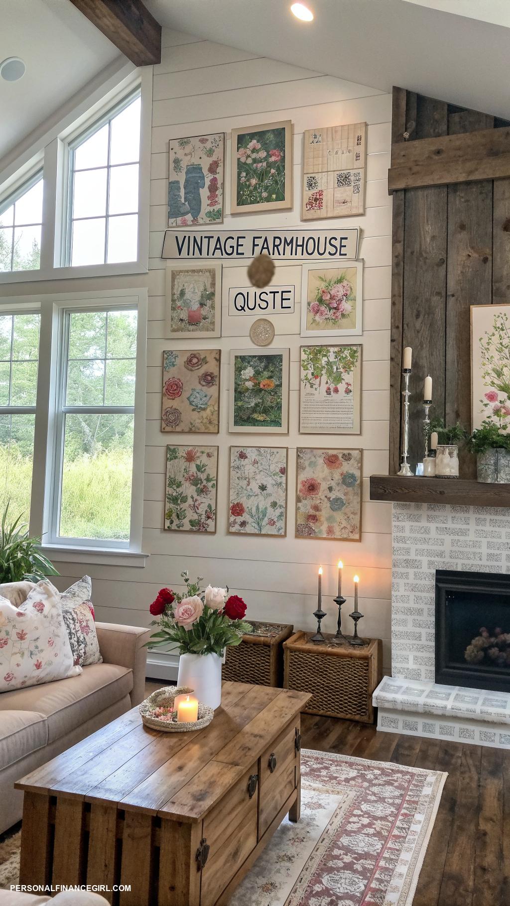 cheap wall covering ideas Repurpose old magazines for collage effect