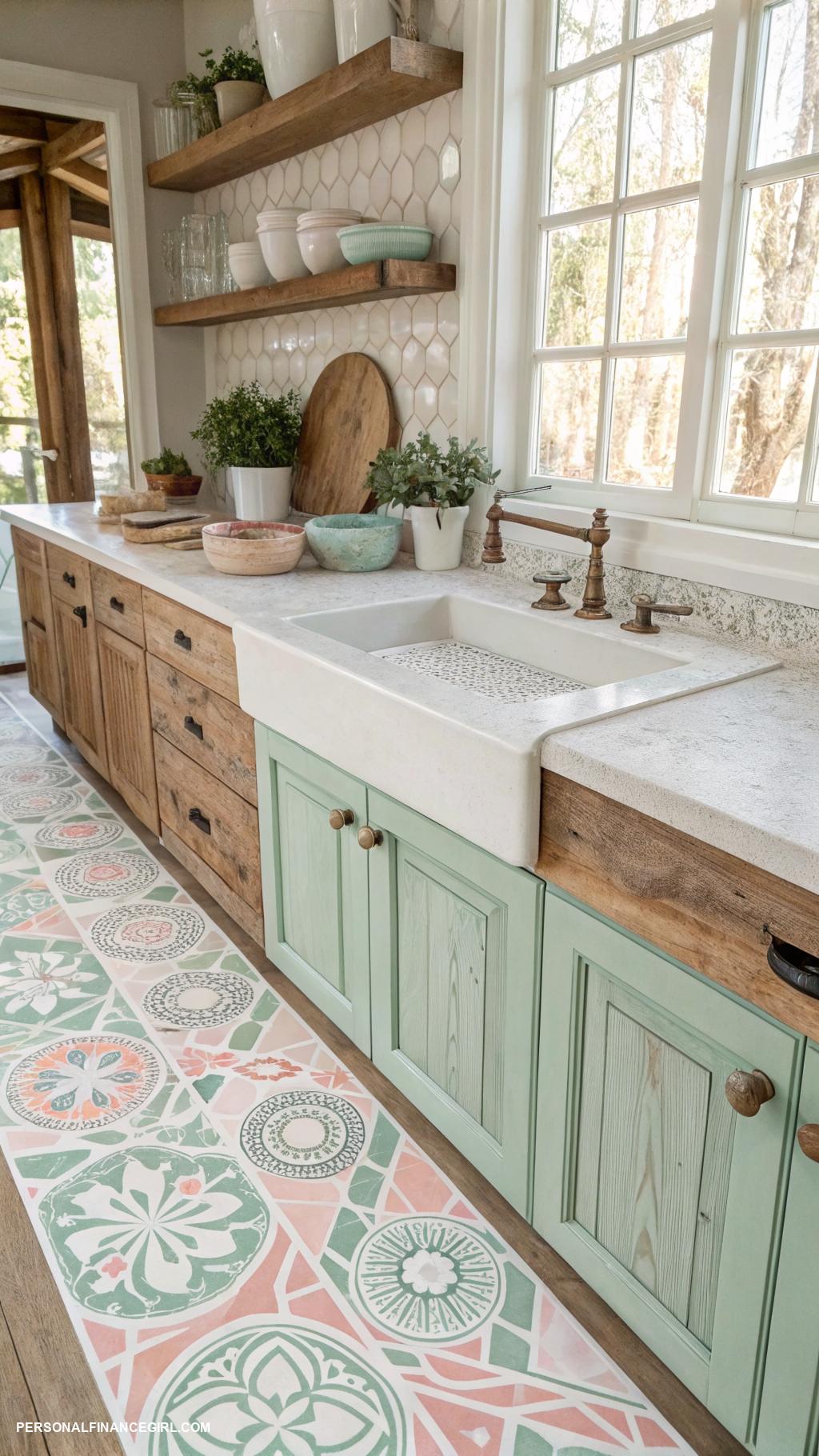 countertop redo cheap Create a DIY tile mosaic pattern