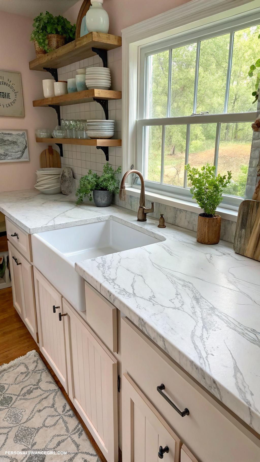 countertop redo cheap Use contact paper for a quick change