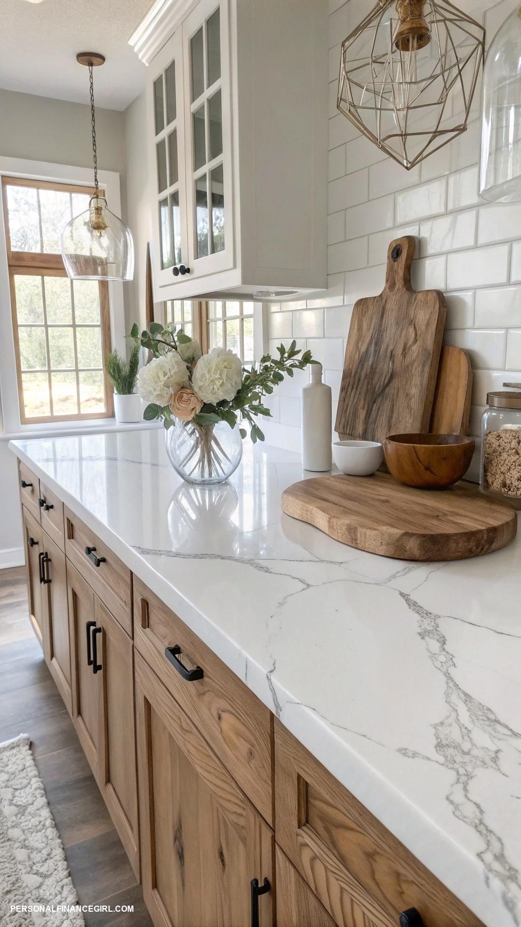 countertop redo cheap Use marble stickers for a sleek finish