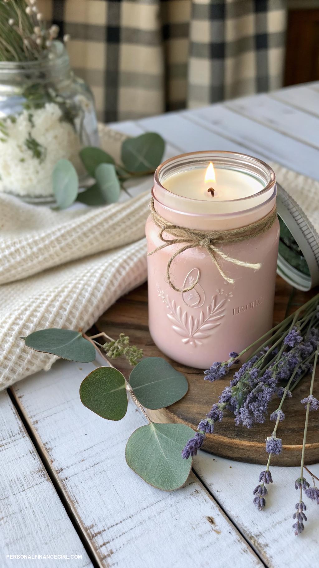diy valentines gifts Customized scented candles in unique jars
