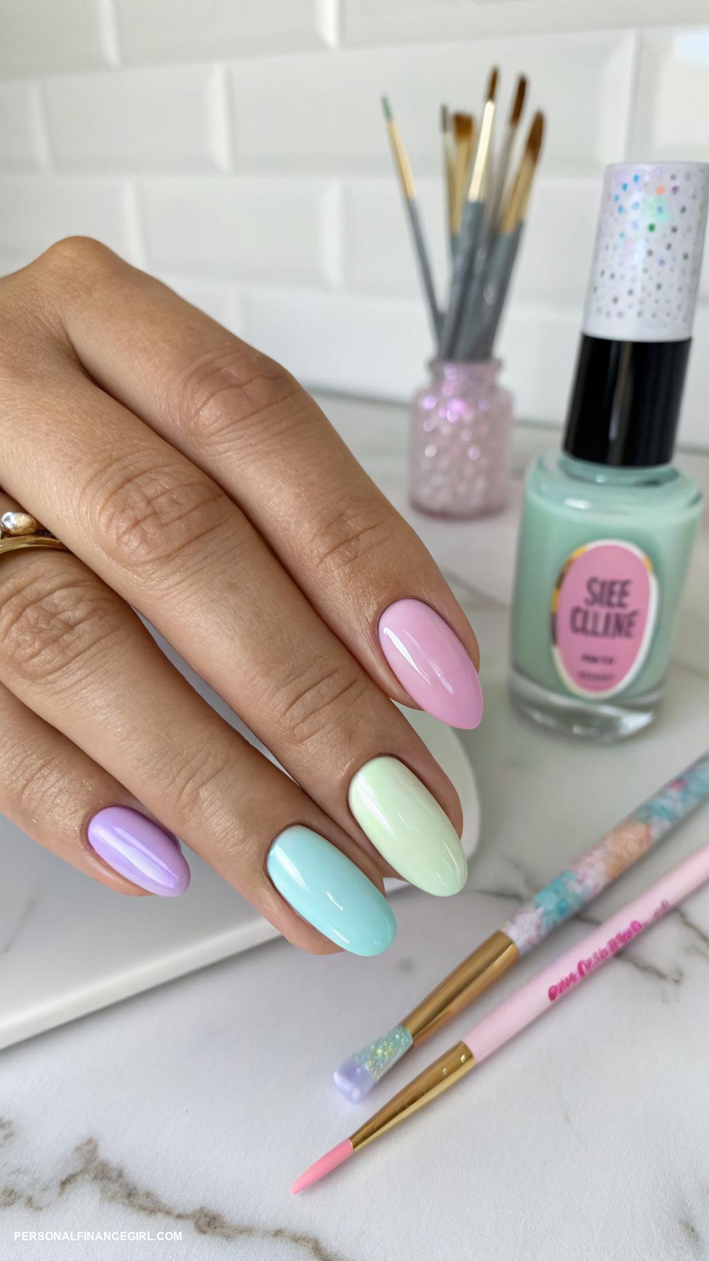 cheap nails Paint your nails with school glue
