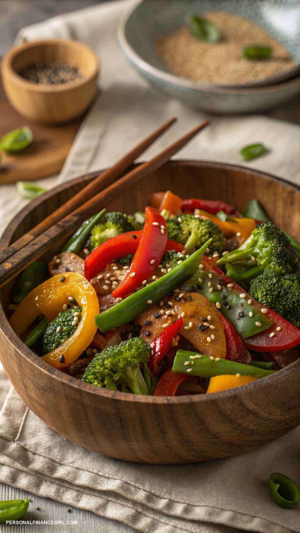 cheap recipes Vegetable stir fry with soy sauce