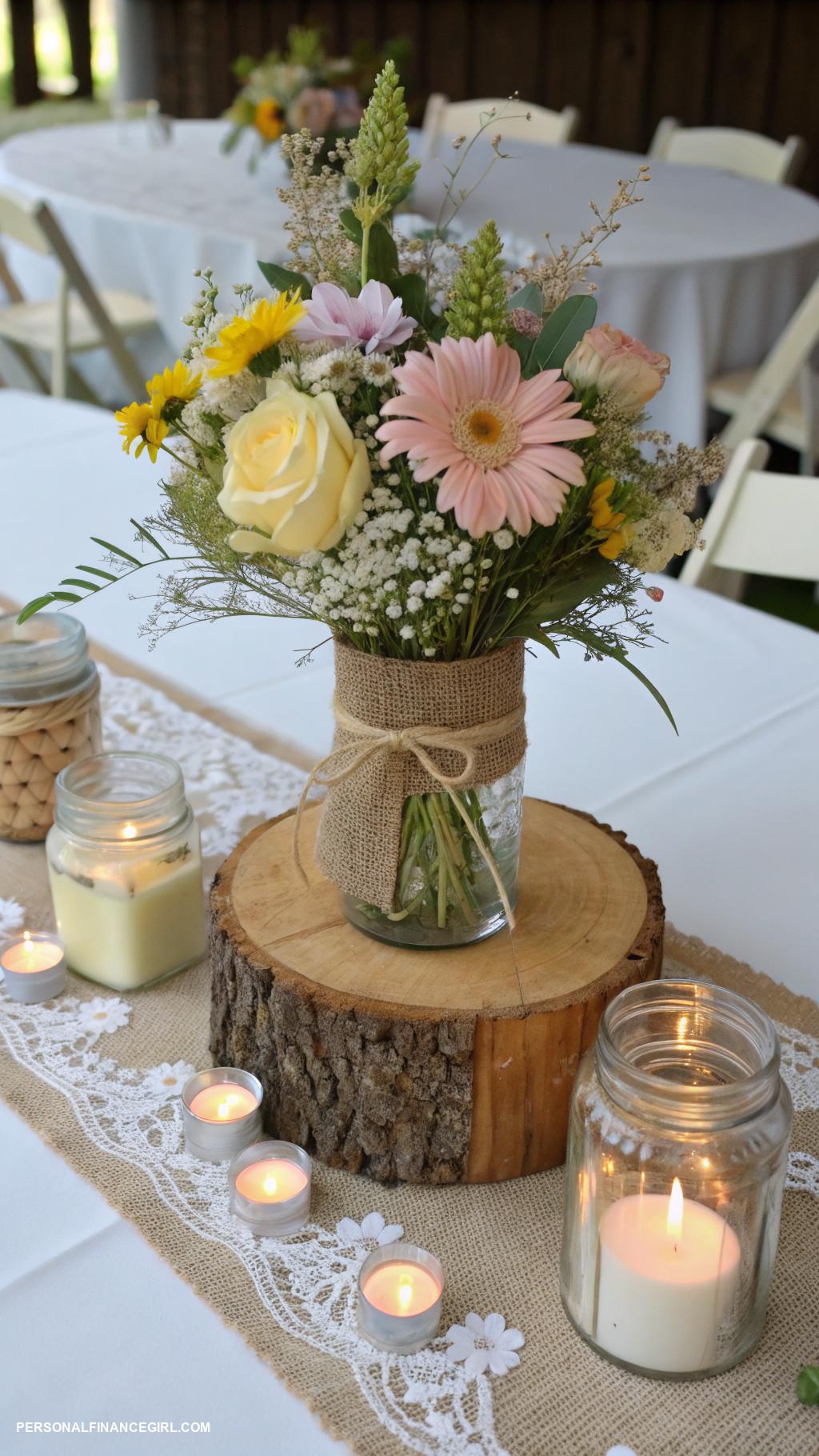cheap small wedding ideas DIY your wedding decorations and flowers