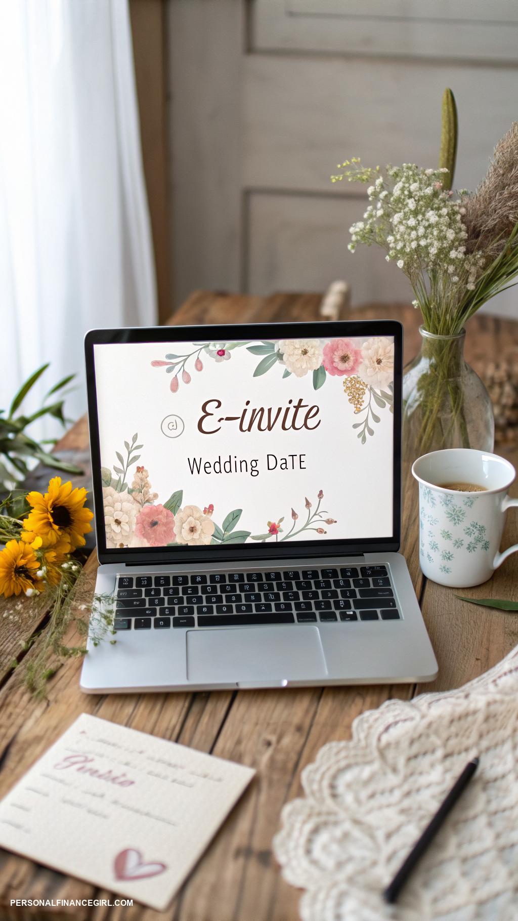 cheap small wedding ideas E invite guests to save on stationery