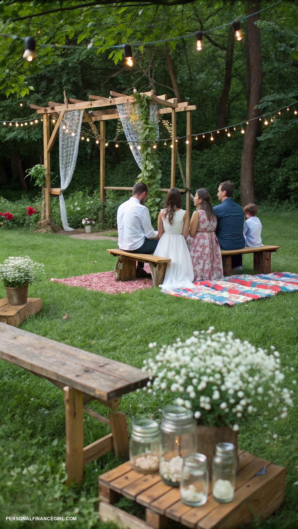 cheap small wedding ideas Host a backyard ceremony with family